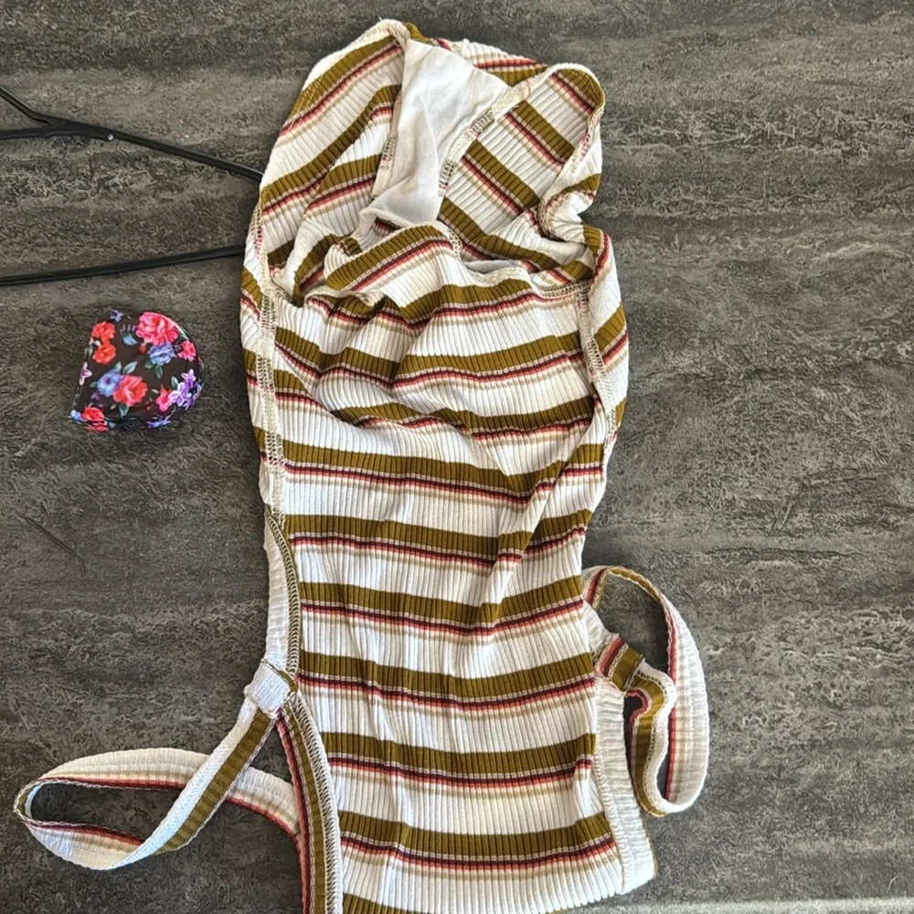 Free People Ribbed Multicolor Striped Swimsuit. XS - Picture 8 of 8